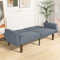 thumbnail image 7 of Futon Sofa Bed Memory Foam Futon Mid-Century Modern Convertible Sofa Bed,Dark Gray, 7 of 7