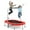 Red, variant on Goplus Adjustable Handrail Foldable Trampoline, Blue, 59.50" x 35.50" x 52.00"
