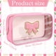 thumbnail image 2 of Bolsa de maquillaje Kacctyen Coquette Pink Bow de piel de PVC transparente de 26 x 8 x 15 cm, 2 of 6