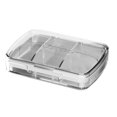 thumbnail image 1 of CSChome Storage Box Transparent Lid Organizer Case 4/6 Grids Moistureproof Mini Tablet Sealed, 1 of 6