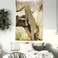 thumbnail image 4 of Safari Decor Wall Hanging Tapestry, Leopard On Tree Trunk Desert Plants Exotic Hunter Predator Big Cat Picture Print, Bedroom Living Room Dorm Accessories, 60 X 80 Inches, by Ambesonne, 4 of 5