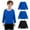 Blue, variant on NAISIBABY Boys T-Shirt with Long Sleeve, Super Soft Cotton Crew Neck Loose Fit Casual Pullover Tees 3-Pack Black 6T