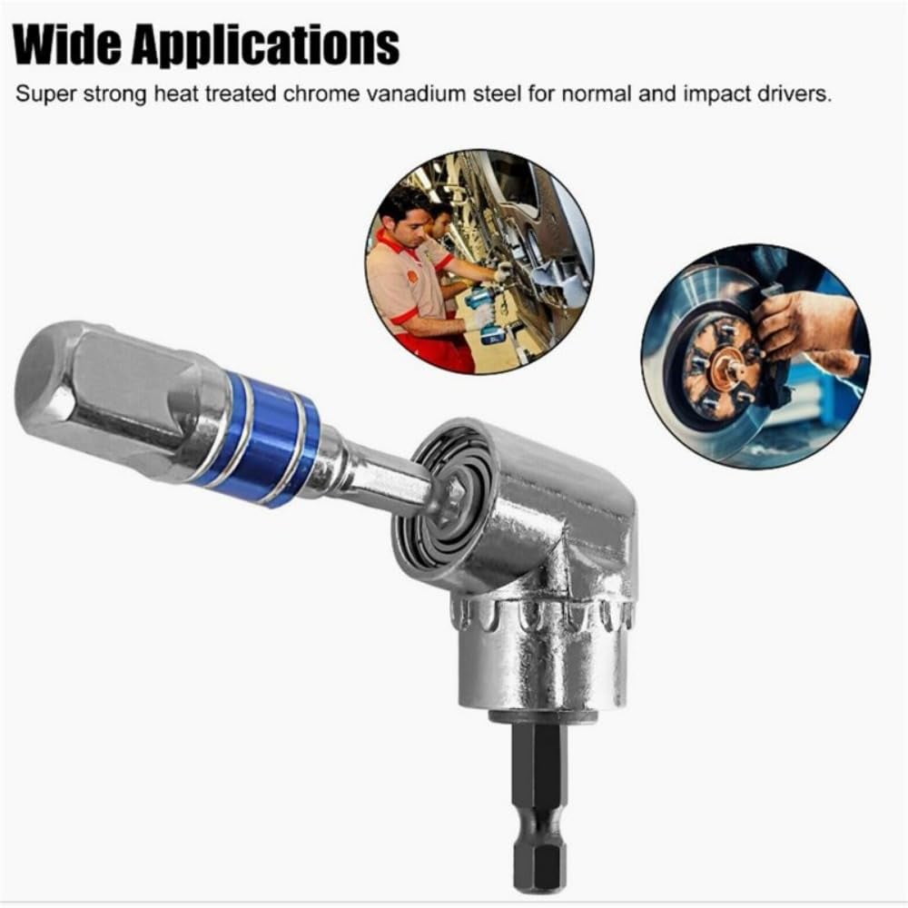 8Pcs Flexible Drill Bit Extension Set With 1/4In Hex Shank For Hex Nut Drivers Impact Hole Saws Shovel Drills