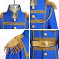thumbnail image 5 of FYMNSI Boy Prince Costume Carnival Cosplay Fancy Dress Up Medieval Royal Prince King Knight Outfits Top Pants Crown Scepter Set 8-10 Years L Blue Scepter, 5 of 7