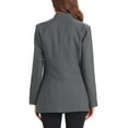 thumbnail image 3 of INSPIRE CHIC Women's Work Office Stretch Lapel Collar Long Sleeve Jacket Suit Blazer, 3 of 5