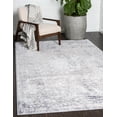thumbnail image 6 of Unique Loom Derbyshire Aberdeen Rug Gray/Navy Blue 4' 1" x 6' 1" Rectangle Medallion Traditional Perfect For Living Room Bed Room Dining Room Office, 6 of 10