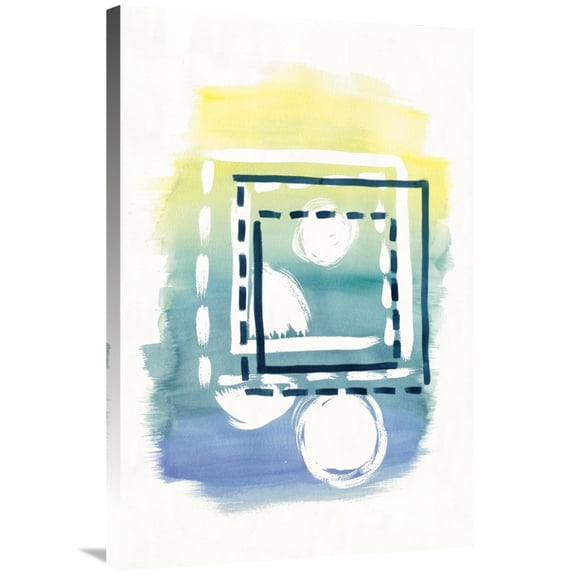 Global Gallery's 'Offset Shapes Square' By Elyse DeNeige Stretched Canvas Wall Art
