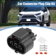 thumbnail image 2 of Unique Bargains 1 Set 3 Pin Car MAP Turbo Sensor Connector Adapter Plug Clip Kit Replacement for Toyota, 2 of 6