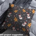 thumbnail image 2 of Homewish Cartoon Xmas Snowman Fabric by the Yard 2 Yard,Christmas Gingerbread Man Room Decor Fabric by the Yard,Gray Brown White Fabric for Sewing For Boys Girls,Microfiber Bedroom Decor, 2 of 6