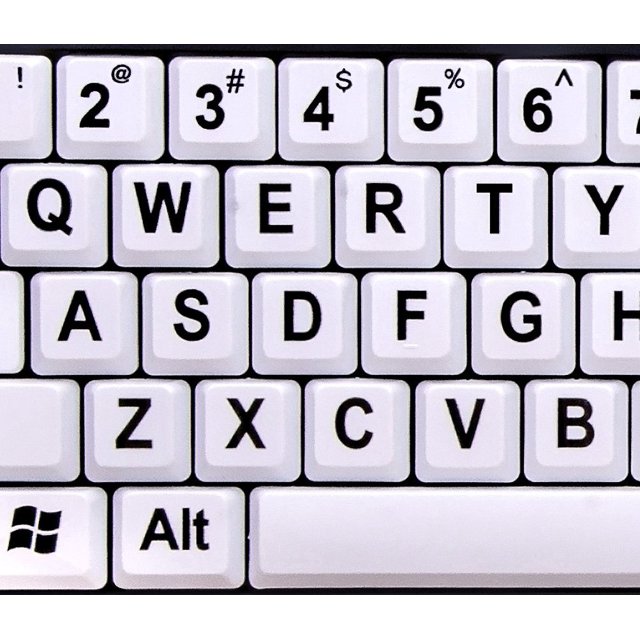 Teclado Nuklz Letras Grandes Con Cable Usb Para Pc -blanco