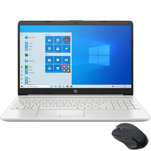 HP 15.6" FHD Micro-Edge Laptop, Intel Core i3-1115G4 up to 4.1GHz, 8GB DDR4 RAM, 256GB PCIe SSD, USB-C, HDMI, Ethernet, FingerPrint, SD Reader, Wi-Fi, HP Fast Charge, Myrtix Wireless Mouse, Win 10