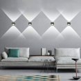 thumbnail image 2 of Luz de pared de 6 W, luz de pared para interiores, luz de pared cuadrada LED, luz de pared para dormitorio, estudio, pasillo, sala de estar, blanco frío esquí esquí Gafas de esquí, 2 of 5