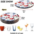 thumbnail image 4 of FREEAMG Round Coasters Set of 4, Poppy Flowers Absorbent Coasters for Drinks,Cork Base,Cup Tabletop Protection Mat, 4 of 7