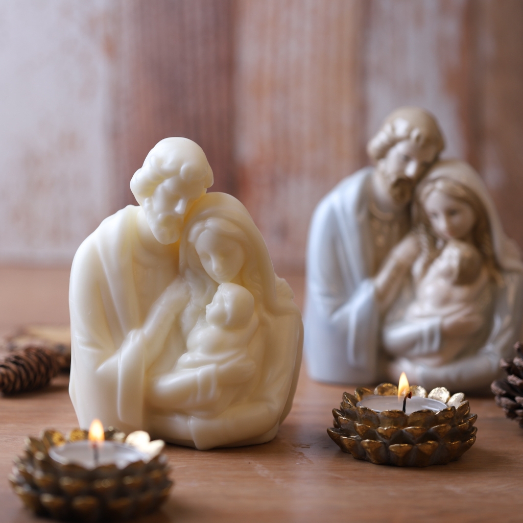 ZPAQI Madonna and Child Silicone Candle Mold - DIY Resin Craft Set