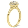 thumbnail image 3 of 0.50 Carat (ctw) 10K Yellow Gold Round Diamond Ladies Bridal Halo Style Engagement Ring 1/2 CT, 3 of 4