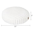 thumbnail image 3 of Vibrant Life Small Ribbed Round Orthopedic Pet Bed, White, 22", 3 of 5