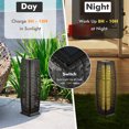 thumbnail image 6 of Gymax 2-Piece Outdoor Solar-Powered Floor Lamps IP65 Waterproof w/ Auto On/Off Light Black, 6 of 10