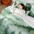thumbnail image 4 of Manfei Tree Print 7-Piece Twin Bedding Sets for Teens Boys Girls,Botanical Theme Bedding Comforter Set,Jungle Plants Breathable Sheet Sets,Luxury Bedroom Decor,Reversible, 4 of 8