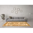 thumbnail image 3 of Ahgly Company Indoor Square Abstract Orange Modern Area Rugs, 7' Square, 3 of 4