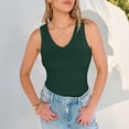 thumbnail image 6 of Womens Sleeveless V Neck Ribbed Knit Tank Tops Summer Slim Fitted Casual Tee Shirts Basic Top 2026, 6 of 7