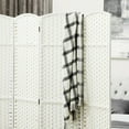 thumbnail image 3 of GVN Privacy Panels Decorative Privacy Fence,Folding Room Divider Screen 8 Panel 5.6' Tall Privacy Screen Freestanding Room Partition, White, 3 of 7