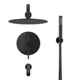 thumbnail image 5 of Boyel Living Shower System 10 in Wall Mount Rainfall Shower Head with Handheld Shower and Bathtub Tub Spout,3-function Bathroom Round Shower Combo Set ,Shower Set Tub Faucet in Matte Black, 5 of 10