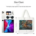 thumbnail image 3 of Yiaed Colorful Graffiti Abstract Eye Print Fluffy Shoulder Bag Plush Bags Women Ladies Tote Bag Fluffy White Furry Purse Handbag for Autumn and Winter, 3 of 7