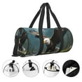 thumbnail image 3 of Defioc Forest River Bald Eagle for Travel Duffle Bag,Weekender Bag Carry On Tote Bags Hospital Bag Large Capacity Sport Gym Bag for Men Women Fit for Trave, Gym,Weekend, 3 of 6