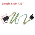 thumbnail image 3 of 4 Pin 32'' Trailer 4 Flat Wire Plug Hitch Light Trailer Wiring Harness Extender Male Female Connector, 3 of 6