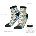 thumbnail image 6 of Naloa Vintage Blue Flowers Ankle Socks for Women Non Slip Socks No Show Socks Classic Low Cut Casual Socks Casual Socks, 6 of 7