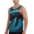 thumbnail image 2 of Goofa Vintage Blue Pattern Whale Pattern Men's Workout Tank Top Slim-Fit Tank Quick Dry Fit Muscle Tank Top Beach Tank Top Bodybuilding Sleeveless T Shirt-3X-Large, 2 of 7