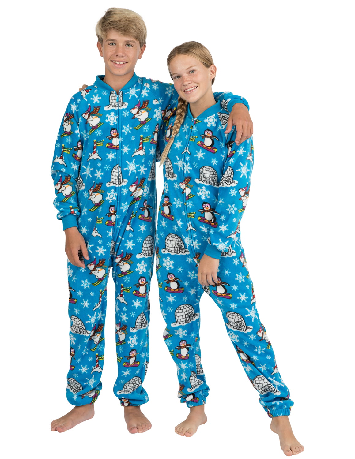Footed Pajamas - Footed Pajamas - Winter Wonderland Kids Footless ...