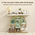 thumbnail image 4 of HOMCOM Table d'Entrée 39,4 Pouces avec Étagères de Rangement, Table Console Industrielle, 4 of 10