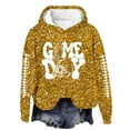 thumbnail image 4 of Fshinging Football Hoodie Sweatshirt For Women Long Sleeve Sequin Letter Print Oversize Pullover Tops Sunday Game Day Clothes, 4 of 5