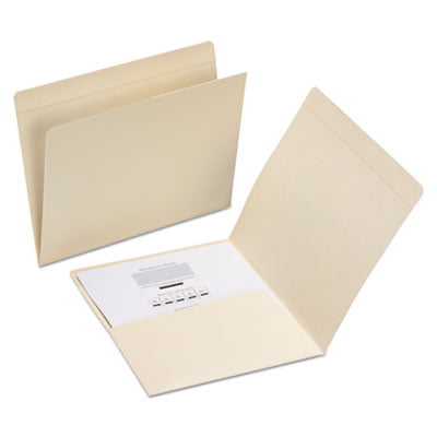Smead 10315 File Folders with Media Pocket Straight Top Tab Letter Manila 50/Box