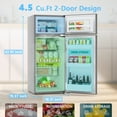 thumbnail image 6 of KNDKO 4.5 Cu.Ft Mini Fridge with Freezer, Small Refrigerator with 3 Level Adjustable Thermostat, 2 Door Small Refrigerator, Removable Glass Shelves for Bedroom, Kitchen, Apartment, Grey, 6 of 9