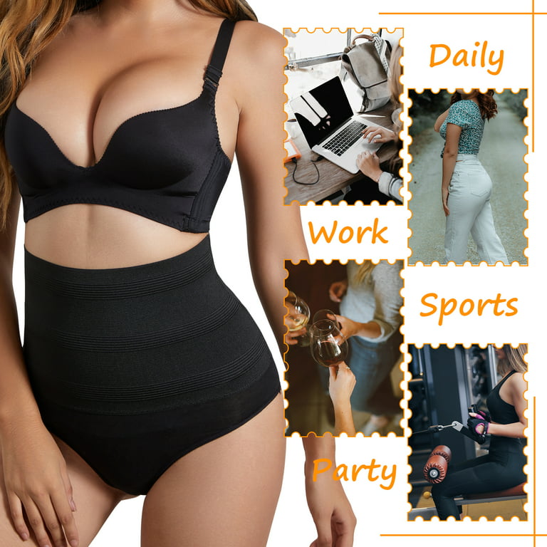 GOLD CARP Shapewear Women Tummy Control Body Shaper Thong Panties High  Waist Sculpting Brief Smooth Shaping Knickers Seamless Belly Control  Underwear Black XL(US 12) 