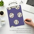 thumbnail image 5 of 12.5"x9" Baseball Pattern Clipboards, Standard A4 Letter Size Nursing Clipboard with Low Profile Metal Clip Decorative Clip Board for Office Supplies,Gold, 5 of 7