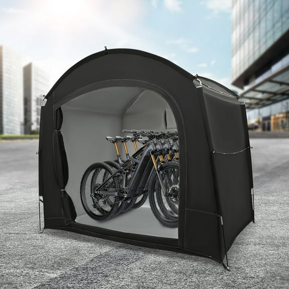 Miumaeov Portable Outdoor Bike Tent Rectangular Bike Storage Tent Bicycle Storage Tent w/4* Stakes