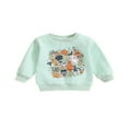 thumbnail image 1 of Bébé Garçons Halloween Sweat-Shirts à Manches Longues Cartoon Lettre Imprimé Pull Enfant Automne Tops, 1 of 8
