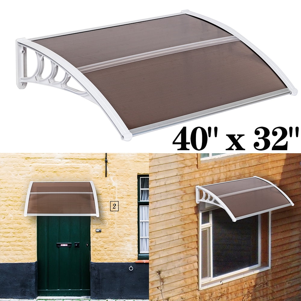 40"x32" Outdoor Clear Door Window Awning Patio Cover Rain Protection