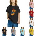 thumbnail image 6 of Zwiiyzr 3-10Y Dinosaur Toddler Kids Boys Girls Short Sleeve T-Shirts Crew Neck Top Tee Cotton Print Fashion Cute Top Light Blue, 6 of 6