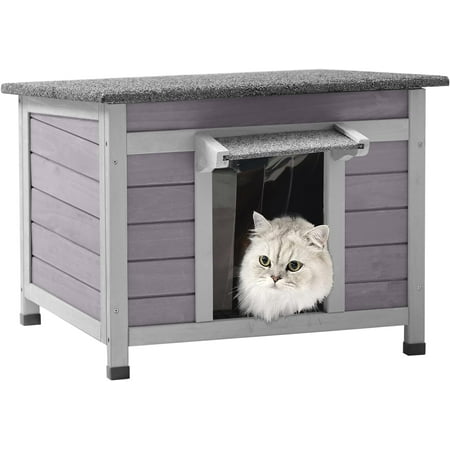 Aivituvin Outdoor Cat House Feral Cat Enclosure Small Pet House Rainproof Cat House