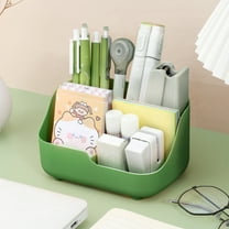 Multifunctional Organizer Desk Caddy, Plastic Home and Office Storage Tray for Stationery, Art Supplies, and Bathroom Accessories, Compact and Practical