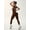 Brown, variant on Women Backless One Piece Jumpsuits Sleeveless Scoop Neck Bodycon Romper Seamless Workout Yoga Royal Blue S