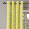 thumbnail image 2 of Ambesonne Yellow Flower Grommet Curtain, Fresh Garden Art, 50" x 96", Yellow Cream, 2 of 6