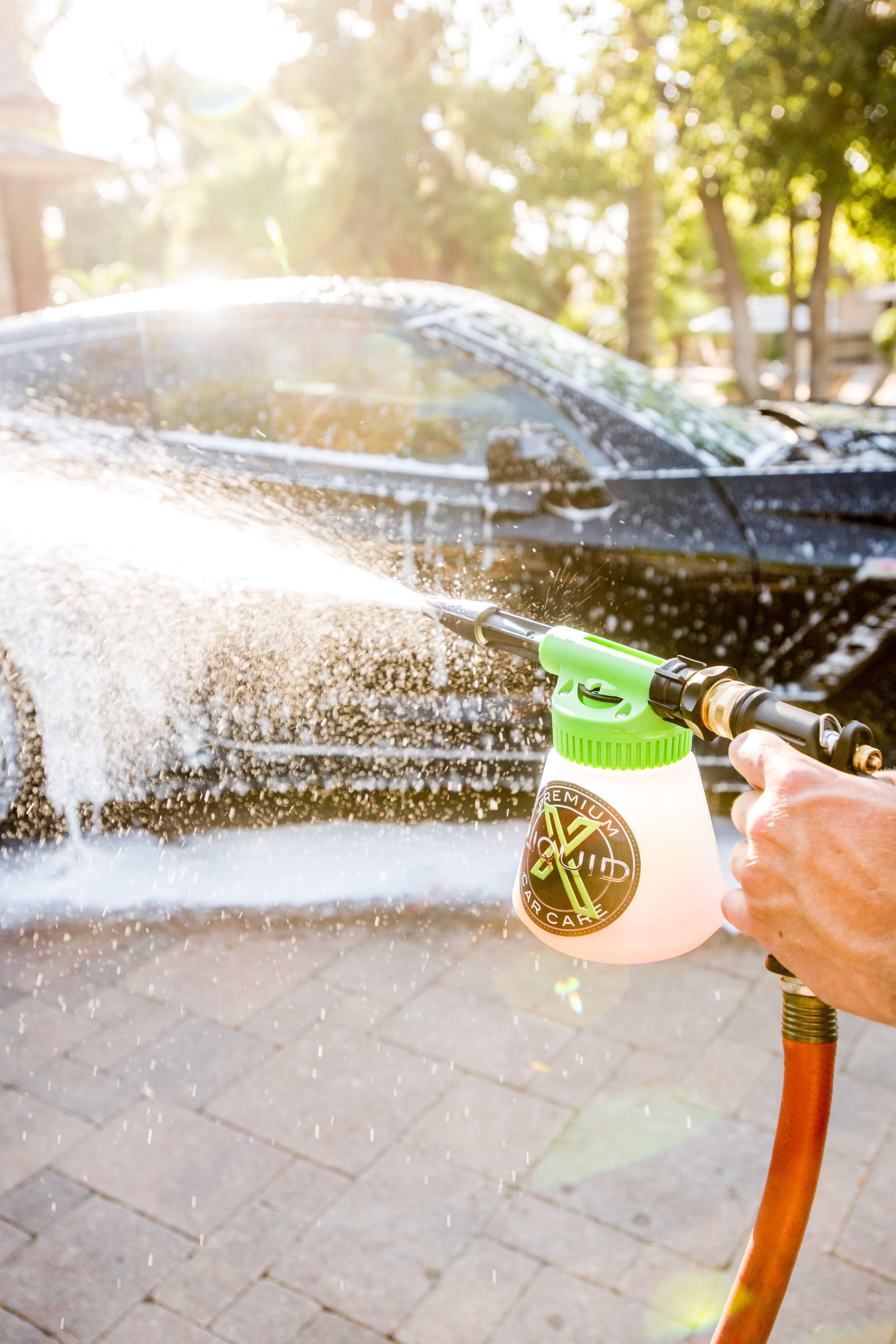 Liquid X Complete Foam Gun Wash Kit - Car Wash Soap, Detail Spray, Wash Mitt, Microfiber Towels, Washing Bucket