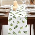 thumbnail image 3 of Table Runners 108 Inches Long Dress Scarves, Green Olive Branches Farmhouse Coffee/Dining/Kitchen Table Runner for Living Room, Spring Pastoral Leaves Botanical 13x108 Inch, 3 of 9