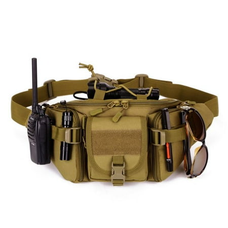 Fanny Pack With Bottle Holder New Large Fanny Pack Waist Bag Fanny Pack Belt Bag Travel Wallet Hip Pouch with Water Bottle and Cell Phone Pouch ()