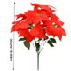 thumbnail image 2 of Flor de nochebuena artificial Flor de Navidad falsa para decoración floral de simulación de oficina en casa, 7 ramas Inevent HA6994-02B, 2 of 6